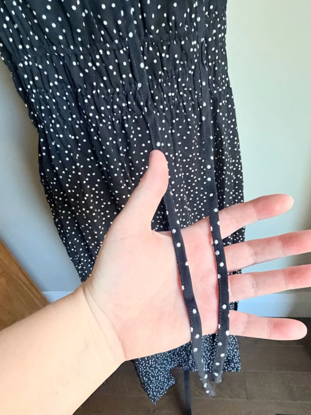 Denver Hayes Black and White Polka Dot Maxi Dress - Picture 5 of 16